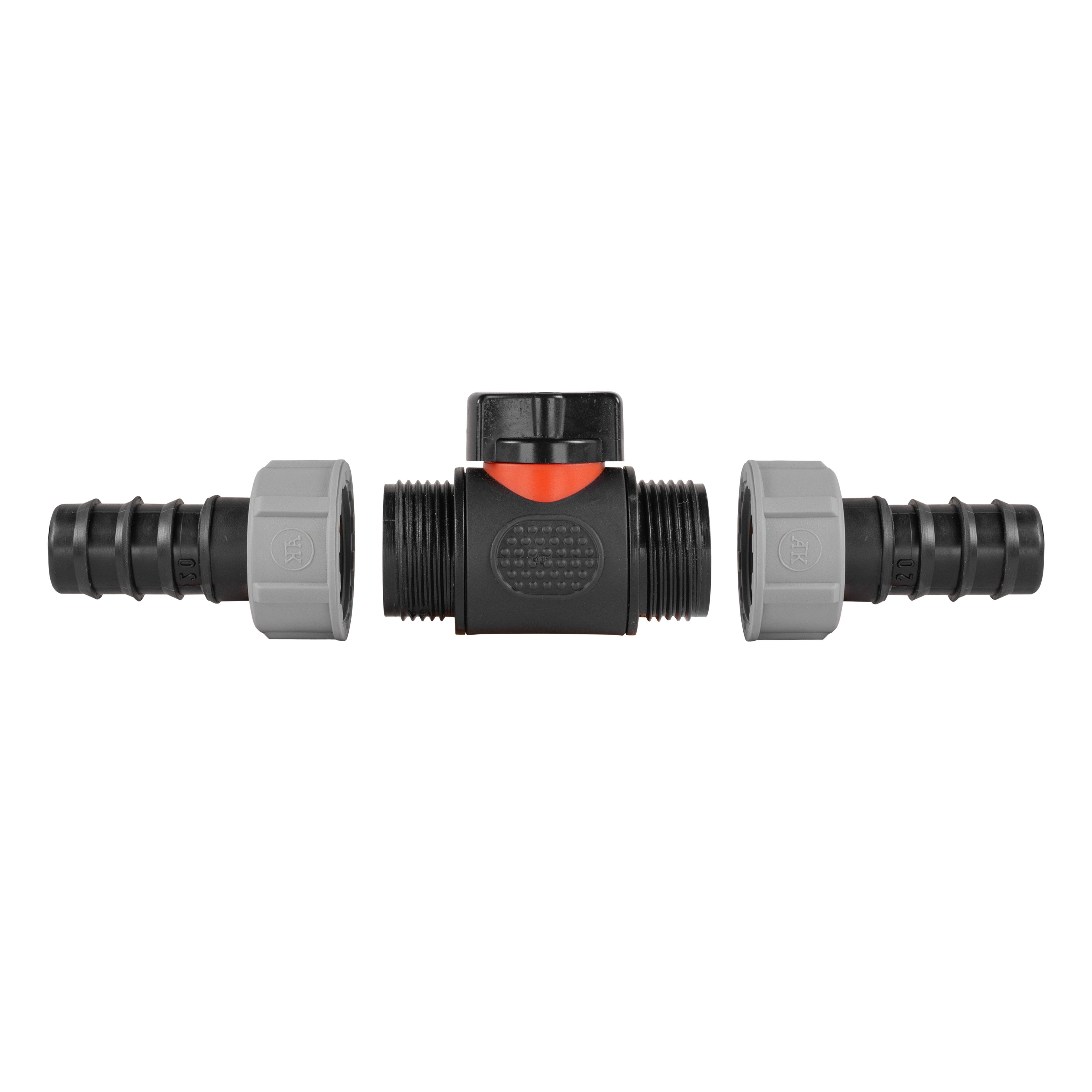 In-Line BSPM Valve with 2 x 20mm Barbed Straight Connectors