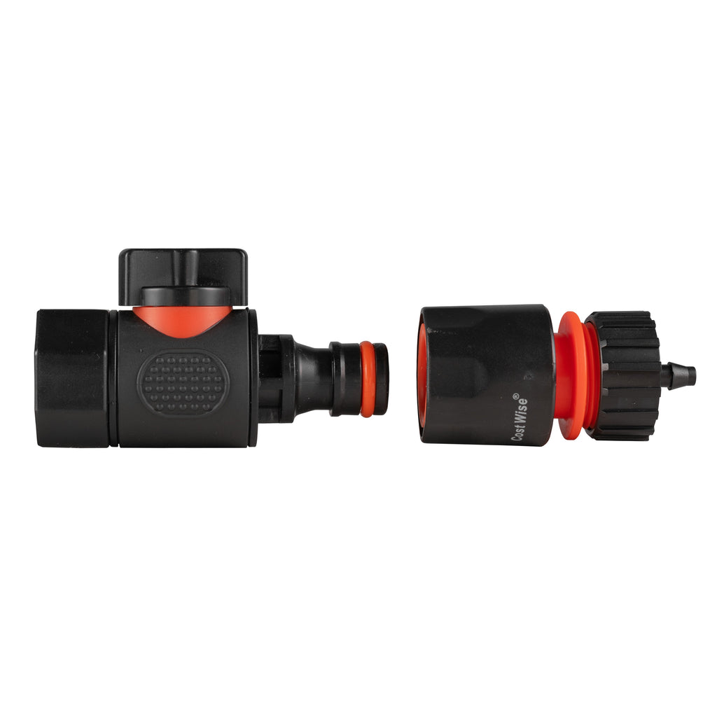 3/4" BSPF Thread Quick Connect Valve with Hose Connector 4mm Barb