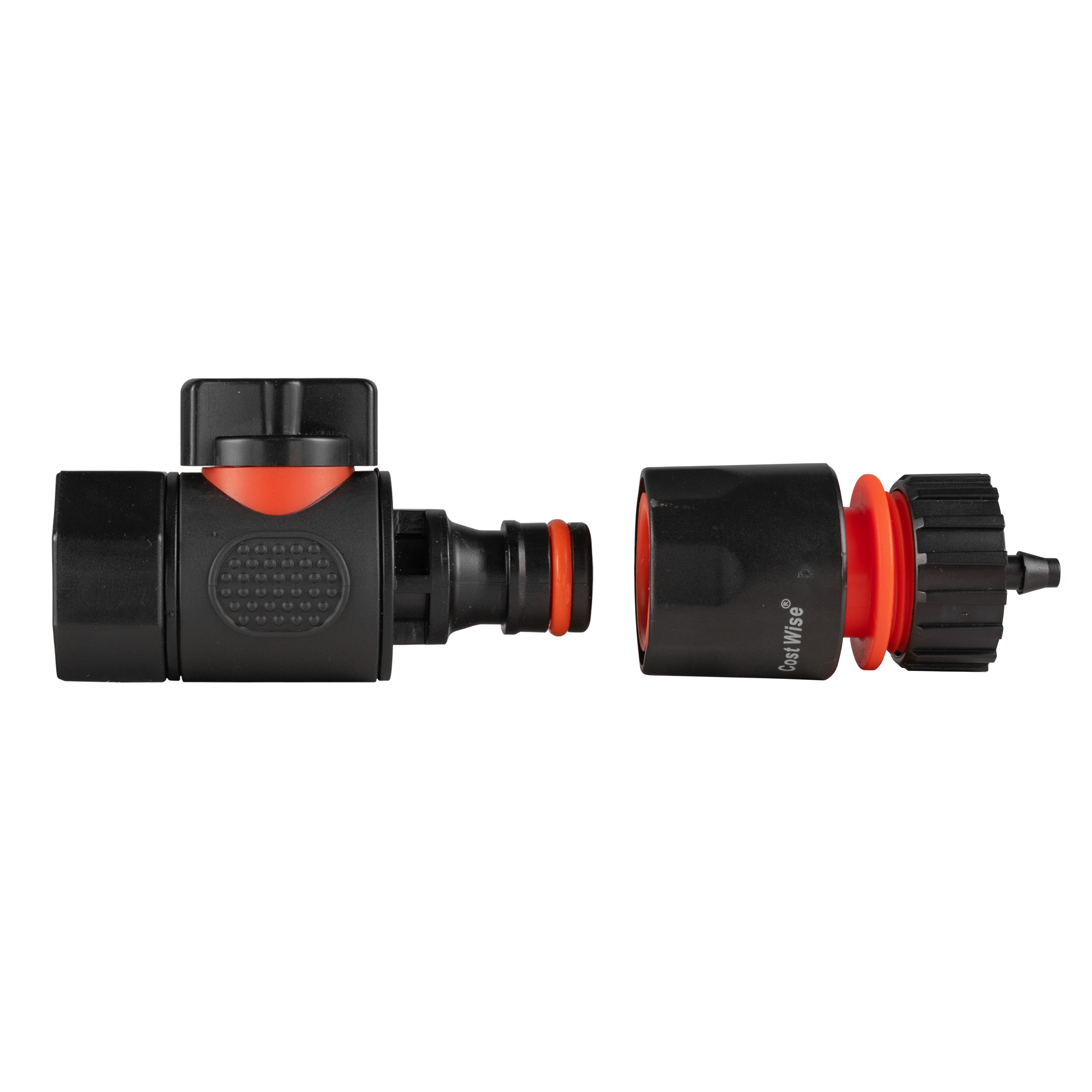3/4" BSPF Thread Quick Connect Valve with Hose Connector 4mm Barb