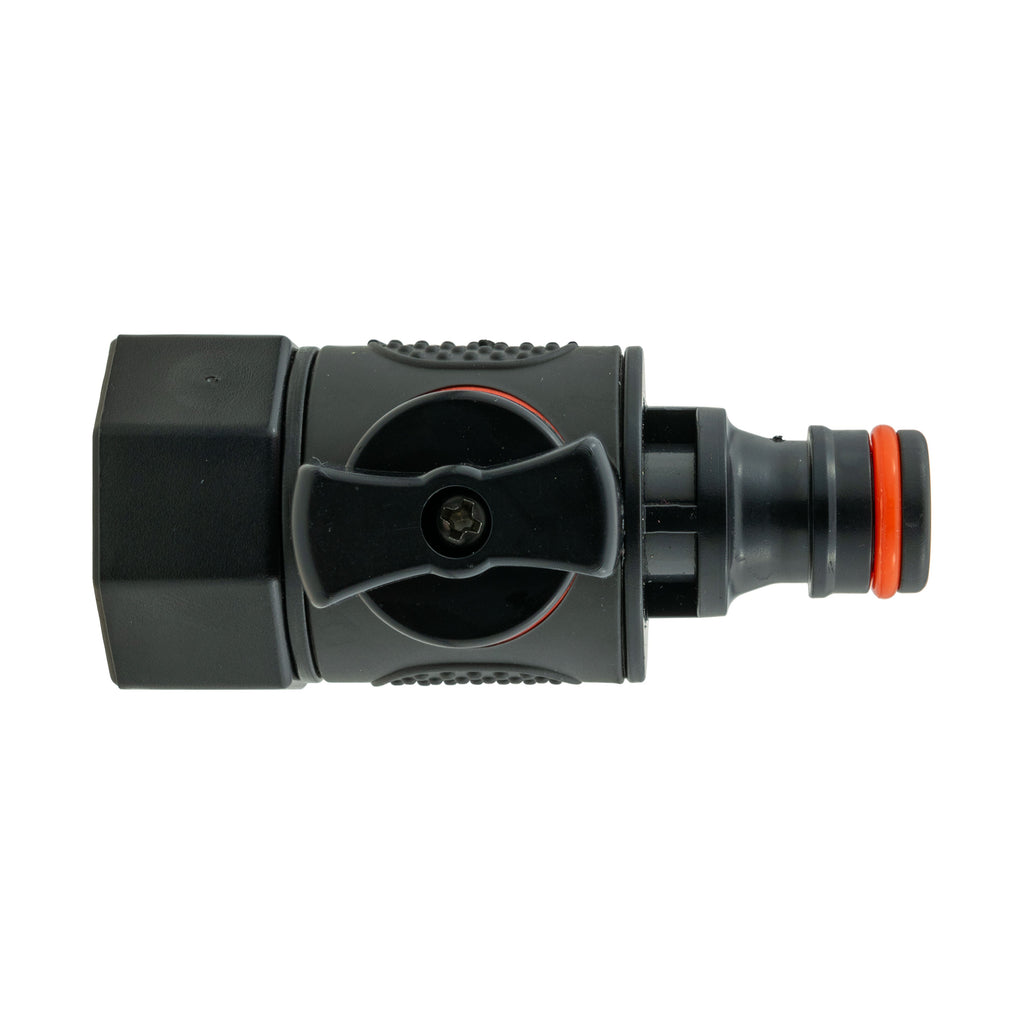 16mm Barbed Straight with BSPF-Quick Connect Valve & Hose Connector Zinc