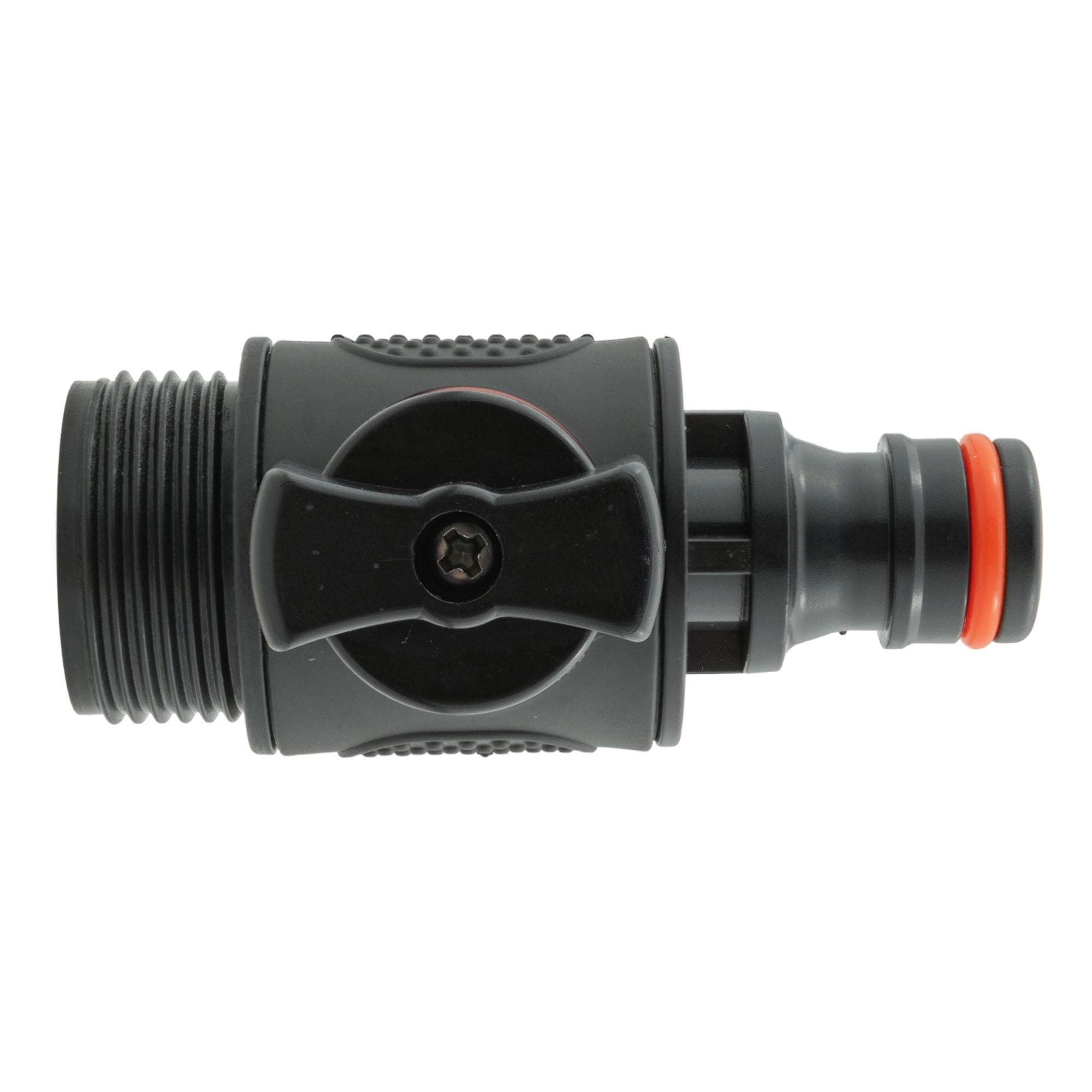 In Line Soft Touch Valve 3/4" BSPM to Male Black