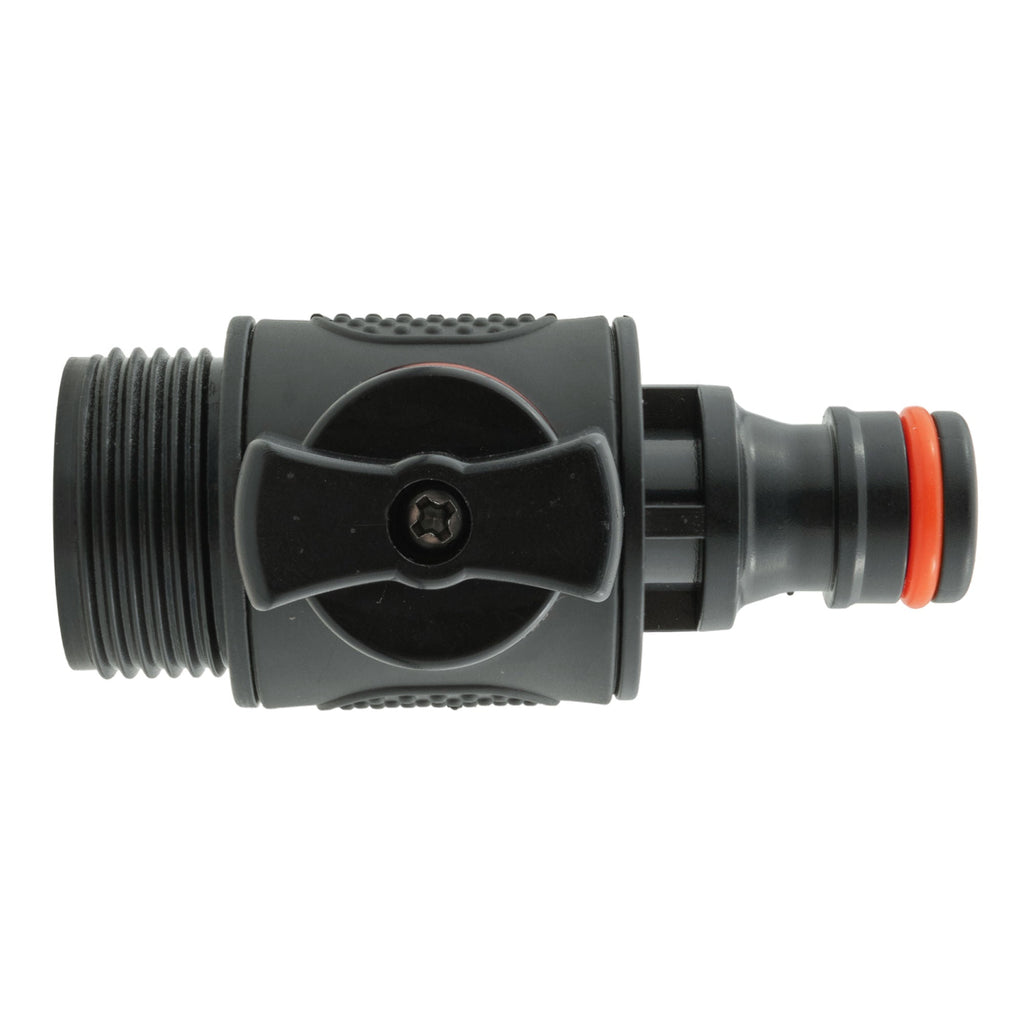 Wall Flange Kit 32mm MDPE + Valve with Male Quick Connector