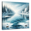Frozen Lake Tranquility Canvas