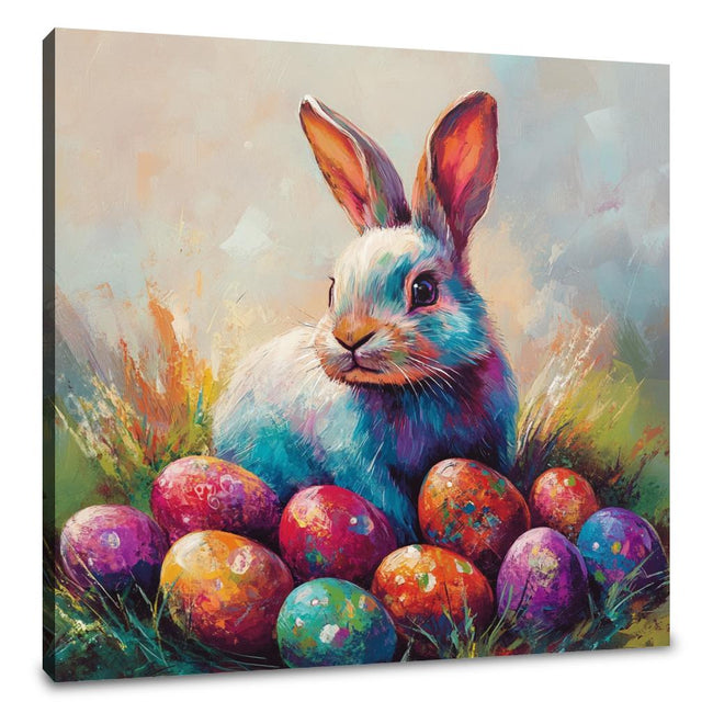 Bunny and Easter Eggs Canvas