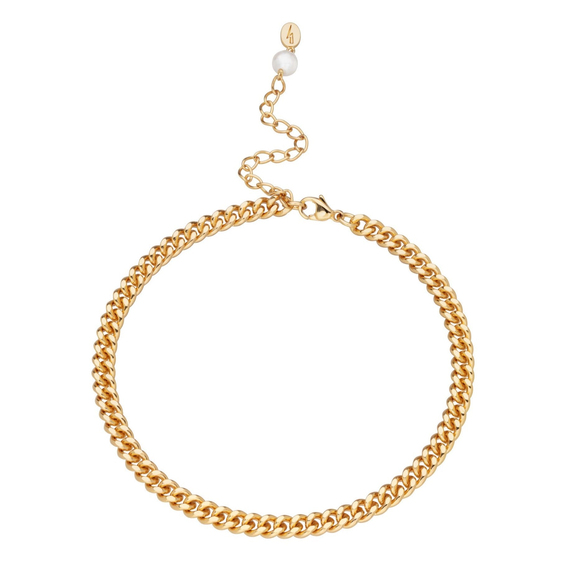 Hannah Martin Gold Curb Chain Anklet