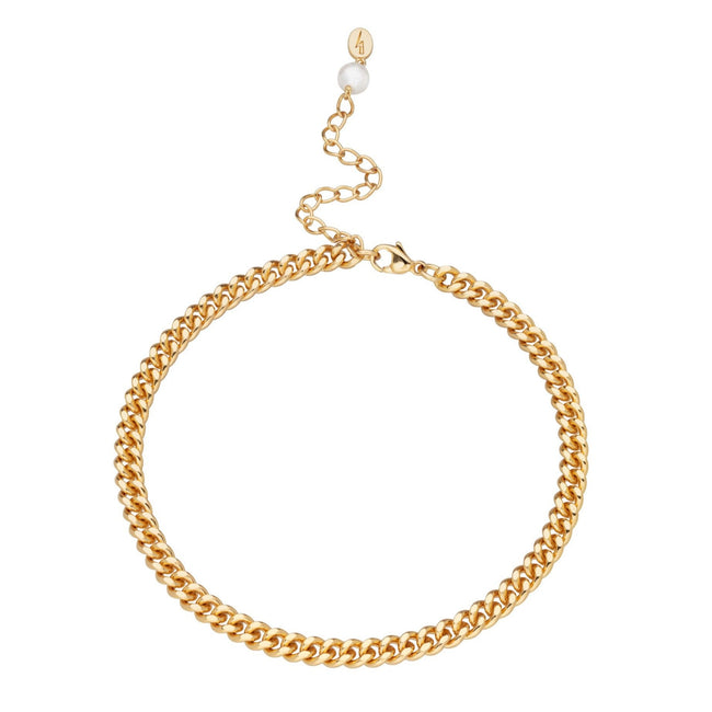 Hannah Martin Gold Curb Chain Anklet