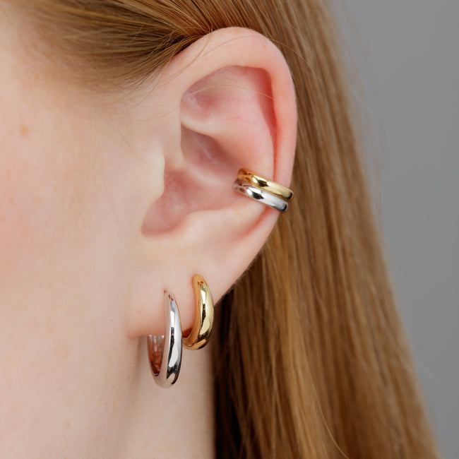 Hannah Martin Silver Large Foundation Classic Hoop Earrings