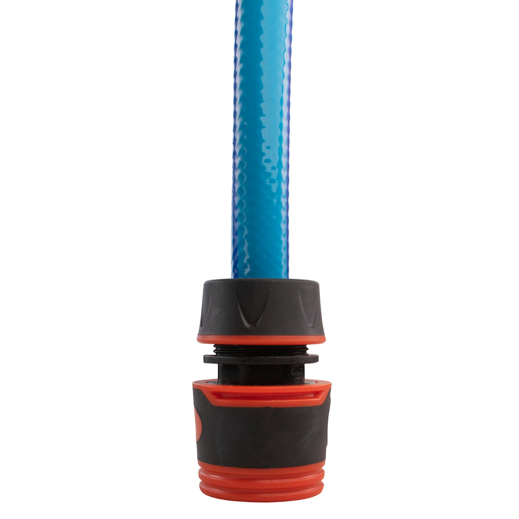 16mm Barbed Straight with BSPF-Quick Connect Valve & Hose Connector Black Soft