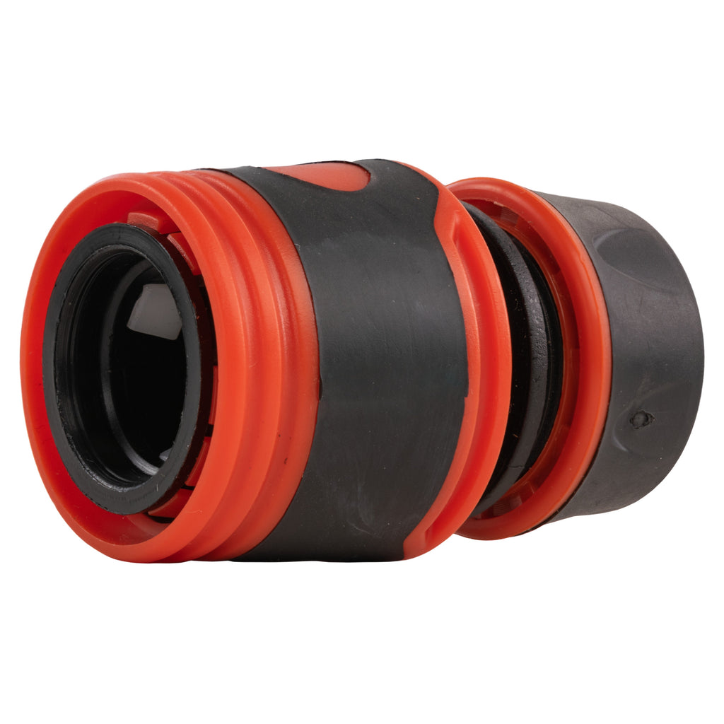16mm Barbed Straight with BSPF-Quick Connect Valve & Hose Connector Black Soft