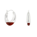 Pendientes Ember Aros de Plata con Piedra Jaspe Rojo