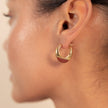 Ohrringe Ember Hoops aus Gold mit rotem Jaspisstein