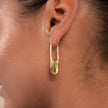 Streamline Long Hoops Minimalist Gold Earrings