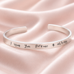 Unisex Handwriting Cuff Bangle