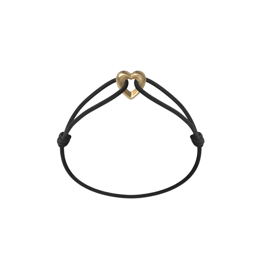 Golden Heart Kordelarmband