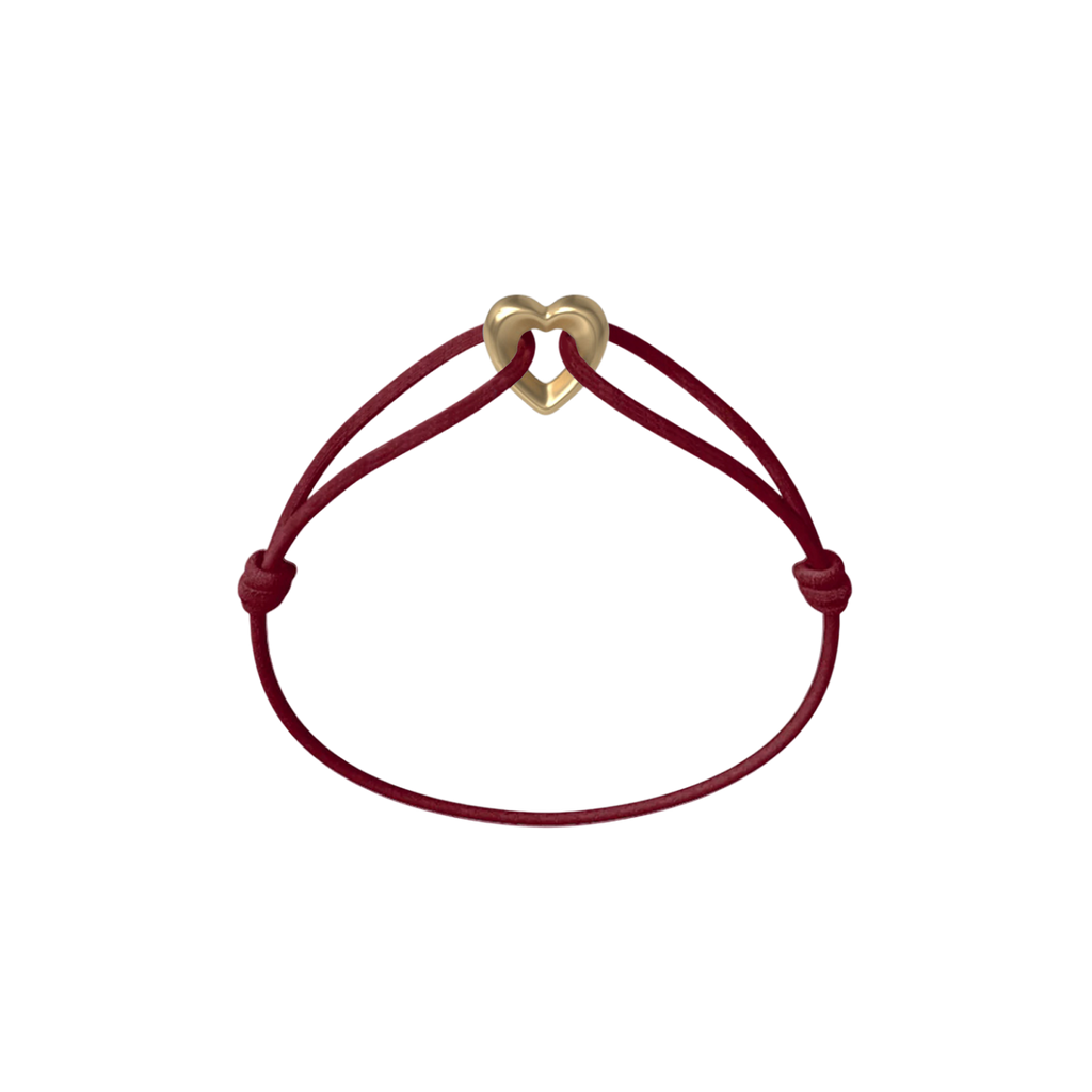 Golden Heart Cord Bracelet