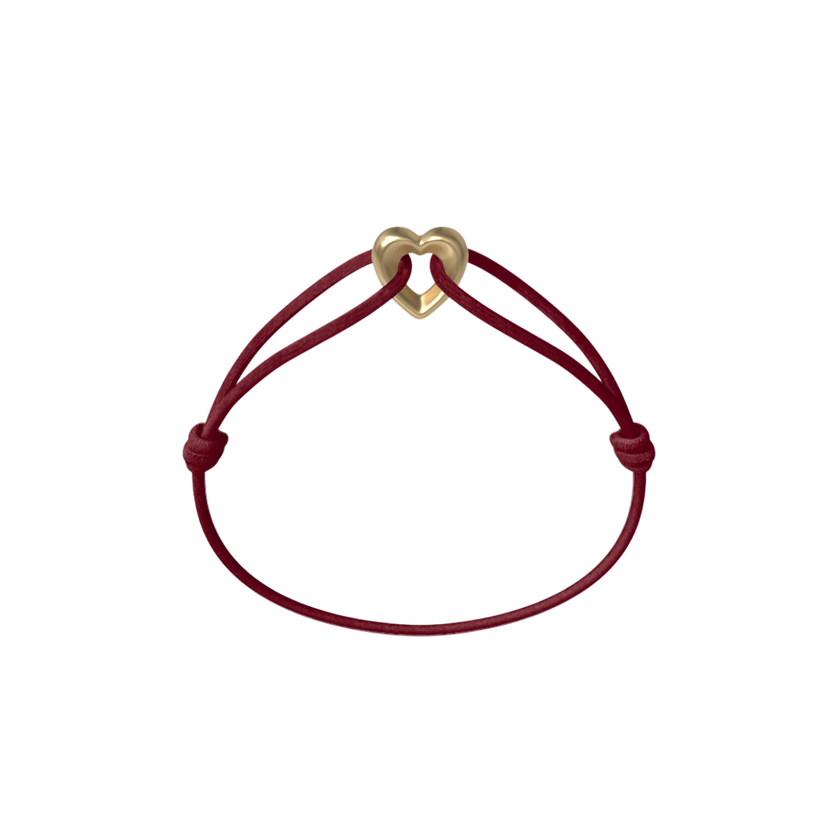 Golden Heart Kordelarmband
