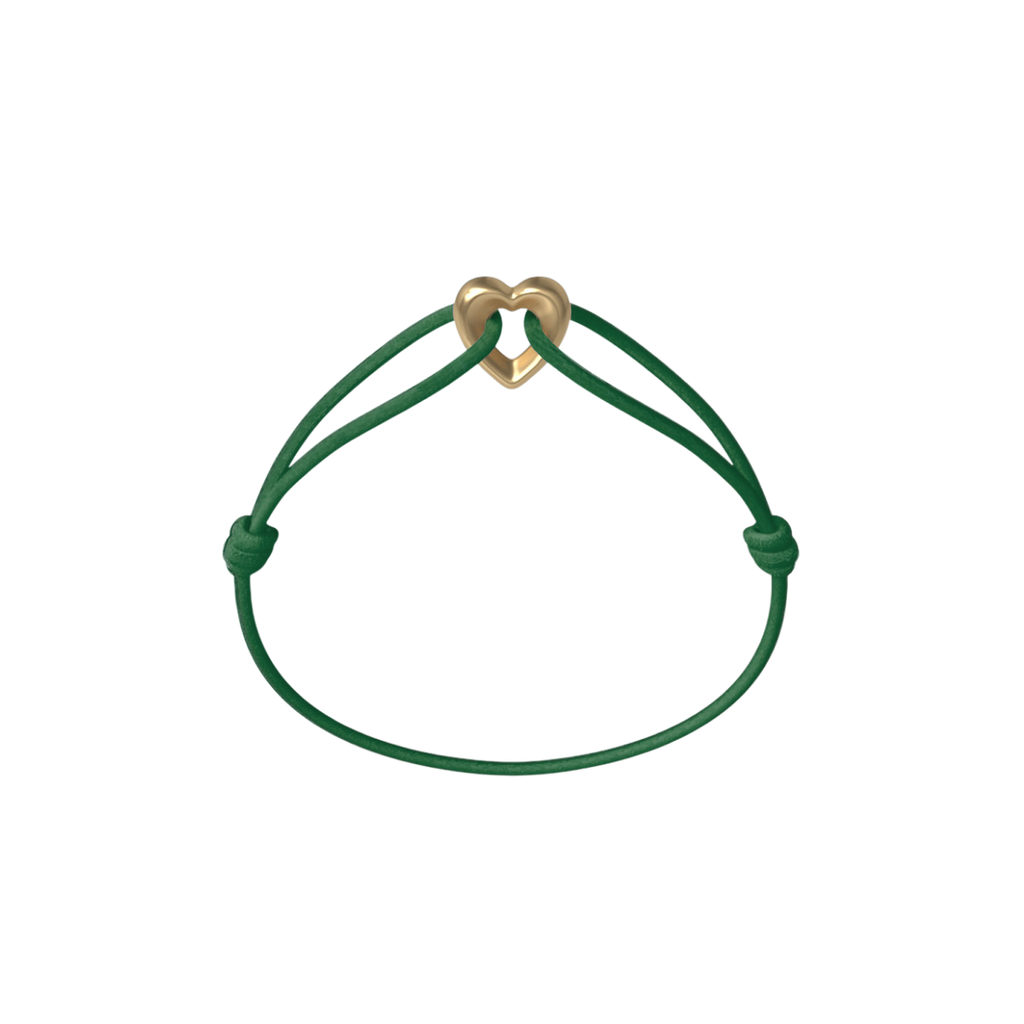 Golden Heart Cord Bracelet