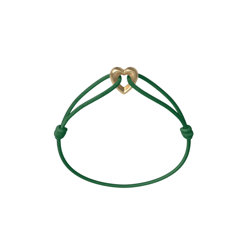 Golden Heart Kordelarmband