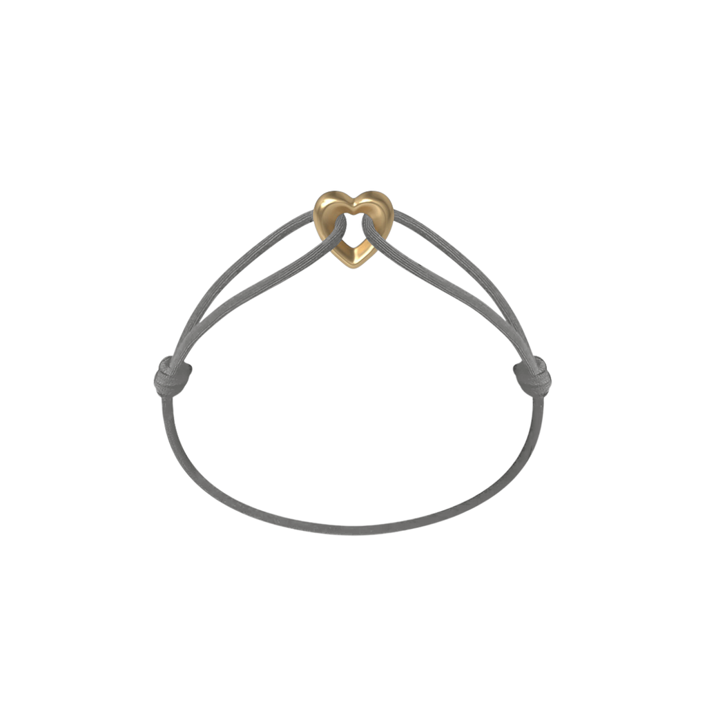 Golden Heart Cord Bracelet