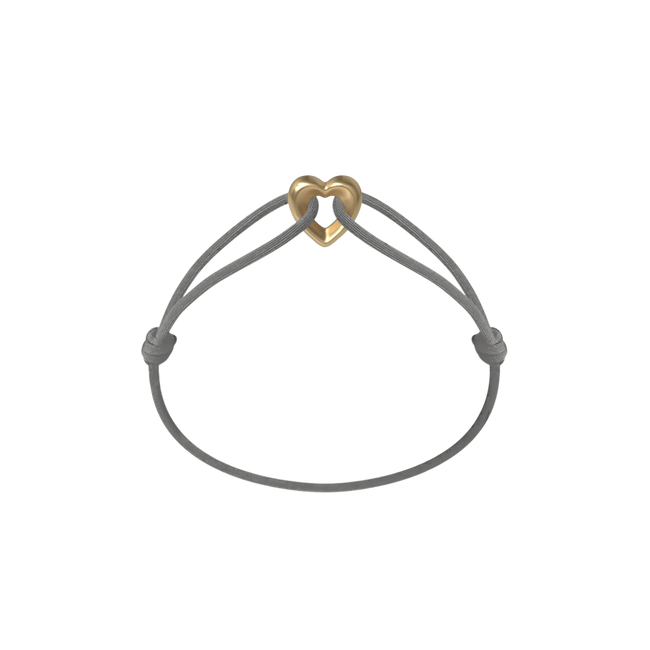Golden Heart Cord Bracelet