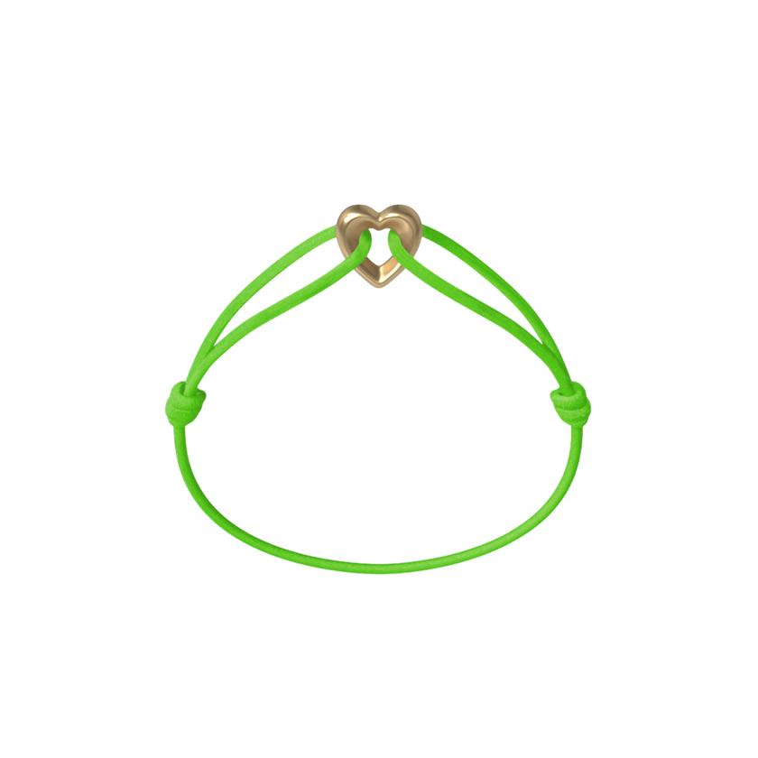 Golden Heart Kordelarmband