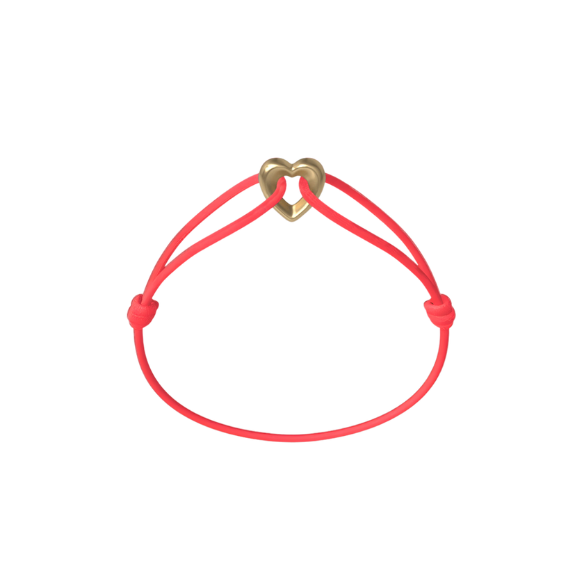 Golden Heart Kordelarmband