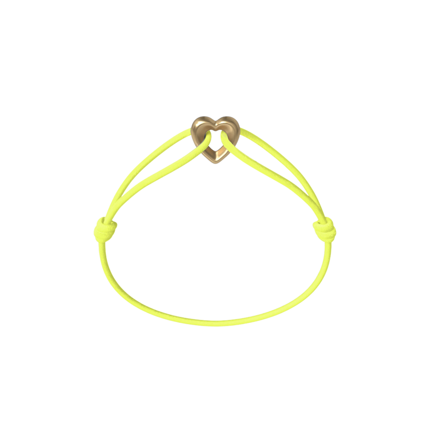 Golden Heart Kordelarmband