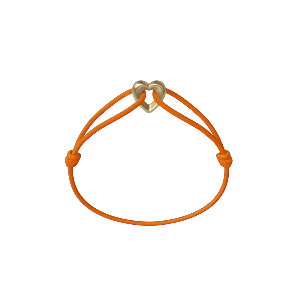 Golden Heart Cord Bracelet