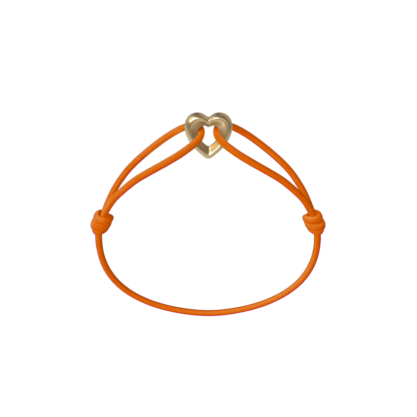 Golden Heart Kordelarmband