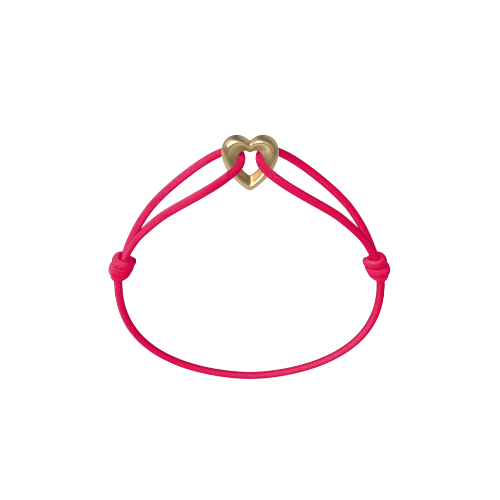 Golden Heart Cord Bracelet
