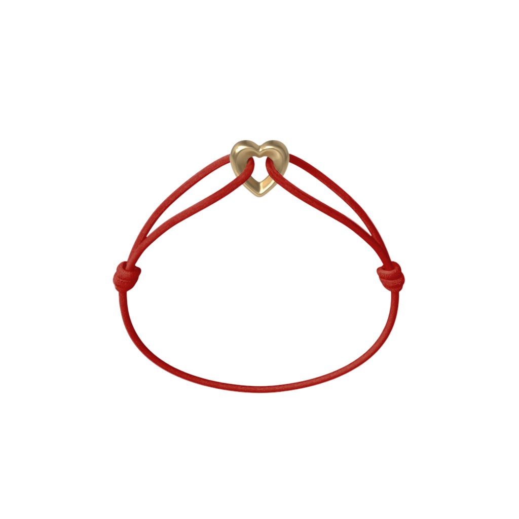 Golden Heart Cord Bracelet