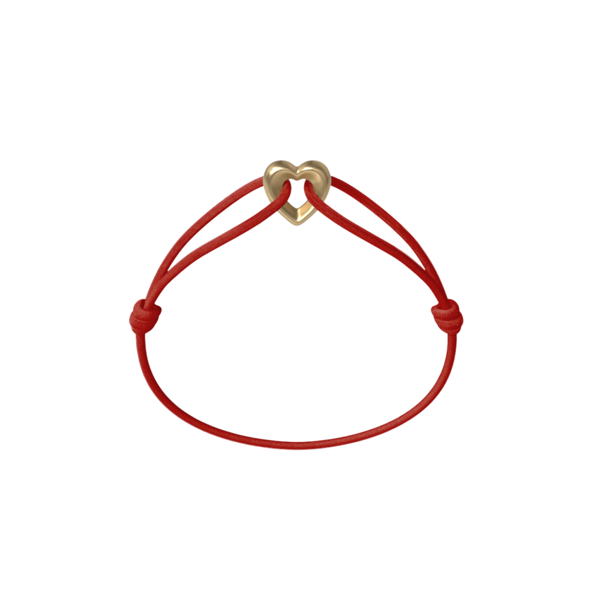 Golden Heart Kordelarmband