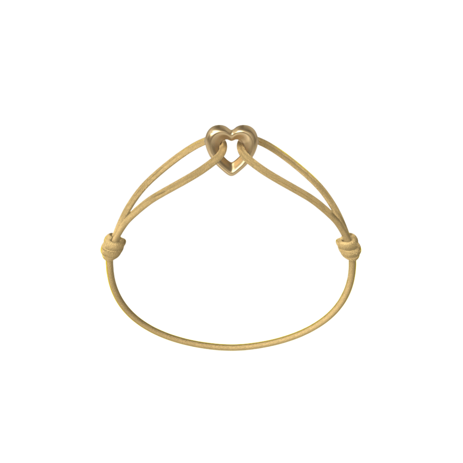 Golden Heart Kordelarmband