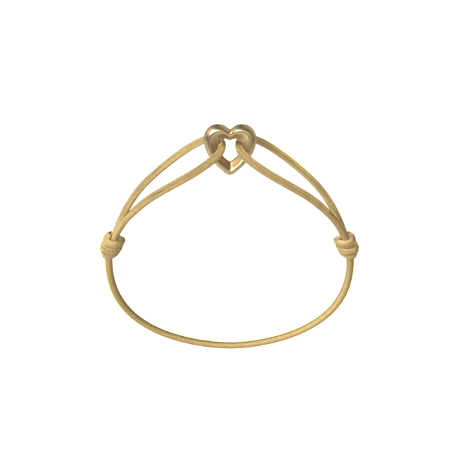Golden Heart Cord Bracelet