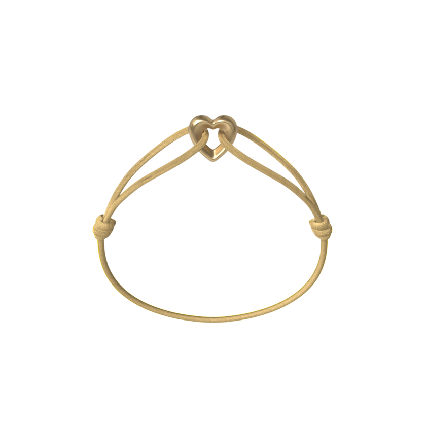 Golden Heart Kordelarmband