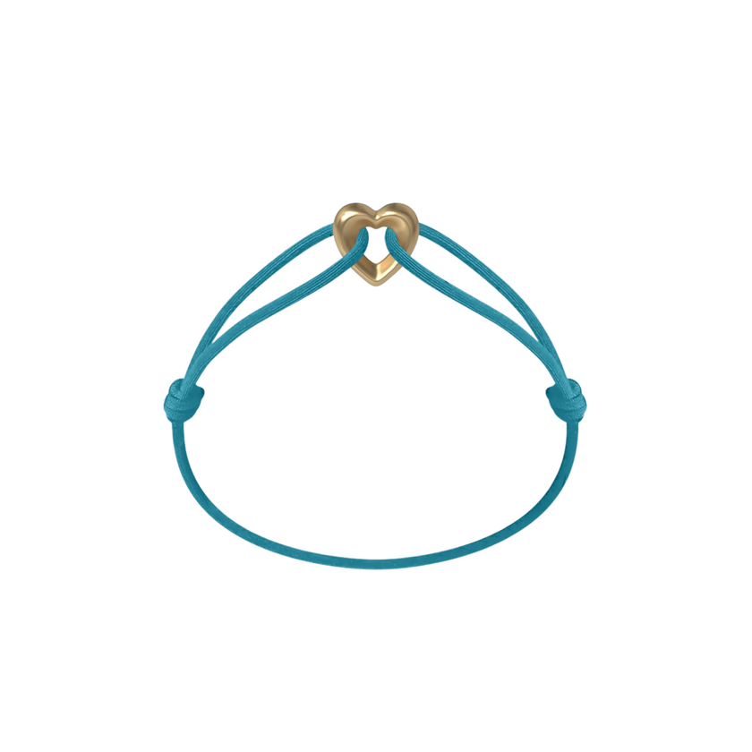 Golden Heart Kordelarmband
