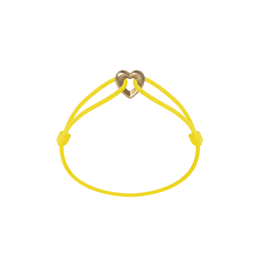 Golden Heart Kordelarmband