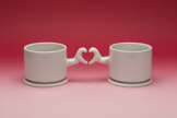 Heart Cup Set – Handmade Coffee Ceramic Cups for love