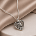 Heart St Christopher Necklace