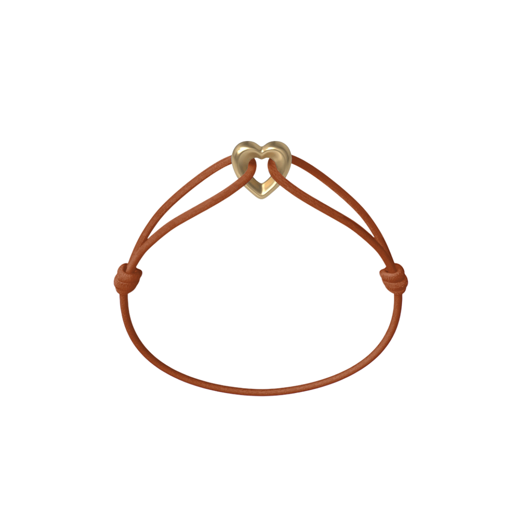 Golden Heart Cord Bracelet