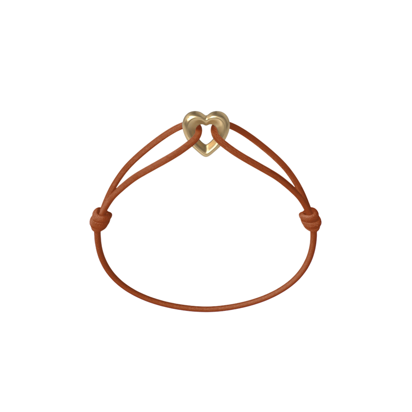 Golden Heart Kordelarmband