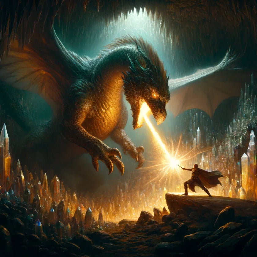 Hero at the Dragon's Lair Canvas