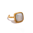Hestia Luxe 18k Gold Plated White Ring