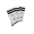 White 2Stripe Padel Socks X3