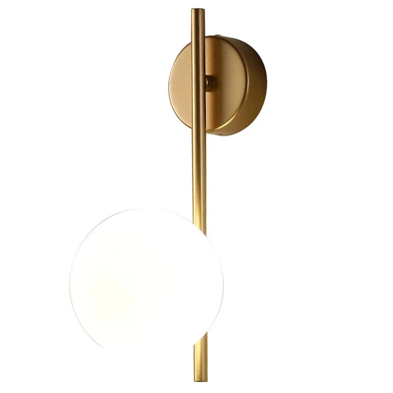 Goldene Globus Wandleuchte - Luxus Schlafzimmer Wohnzimmer Leuchte