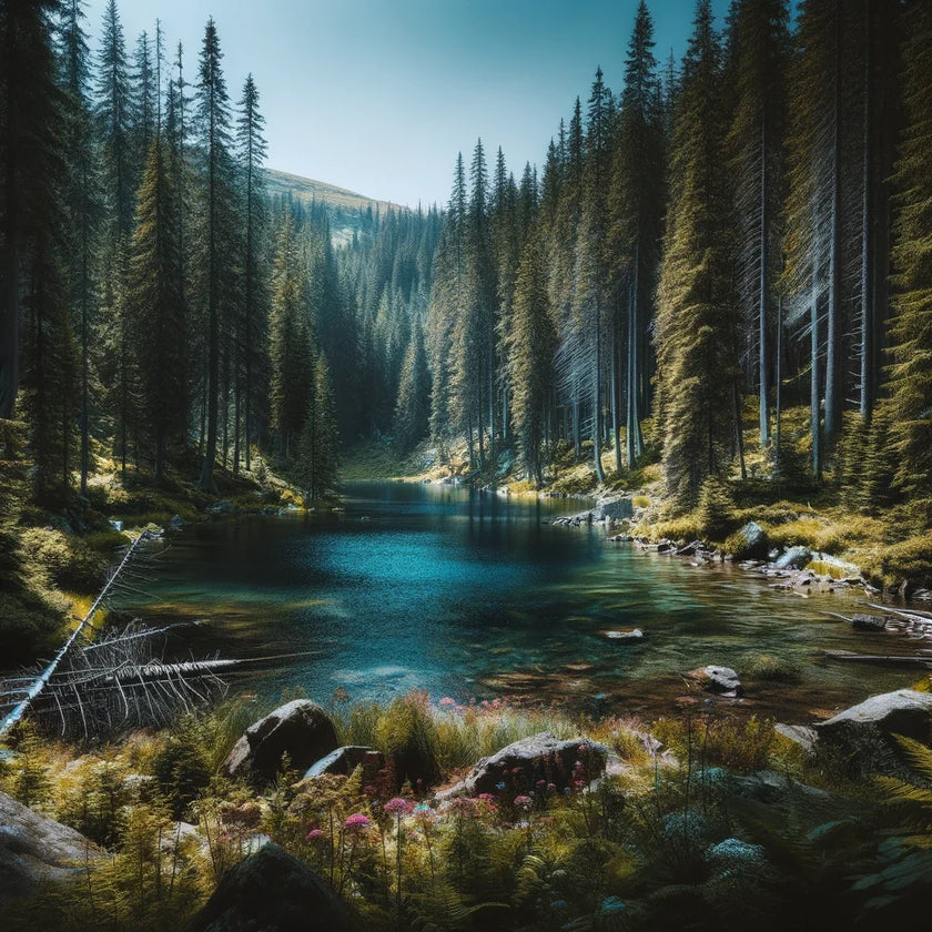Hidden Mountain Lake Canvas