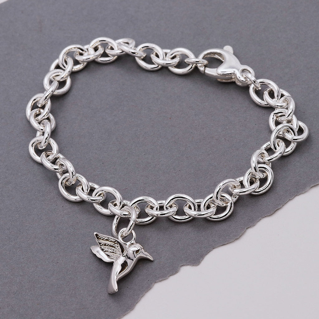 Hummingbird Silver Charm