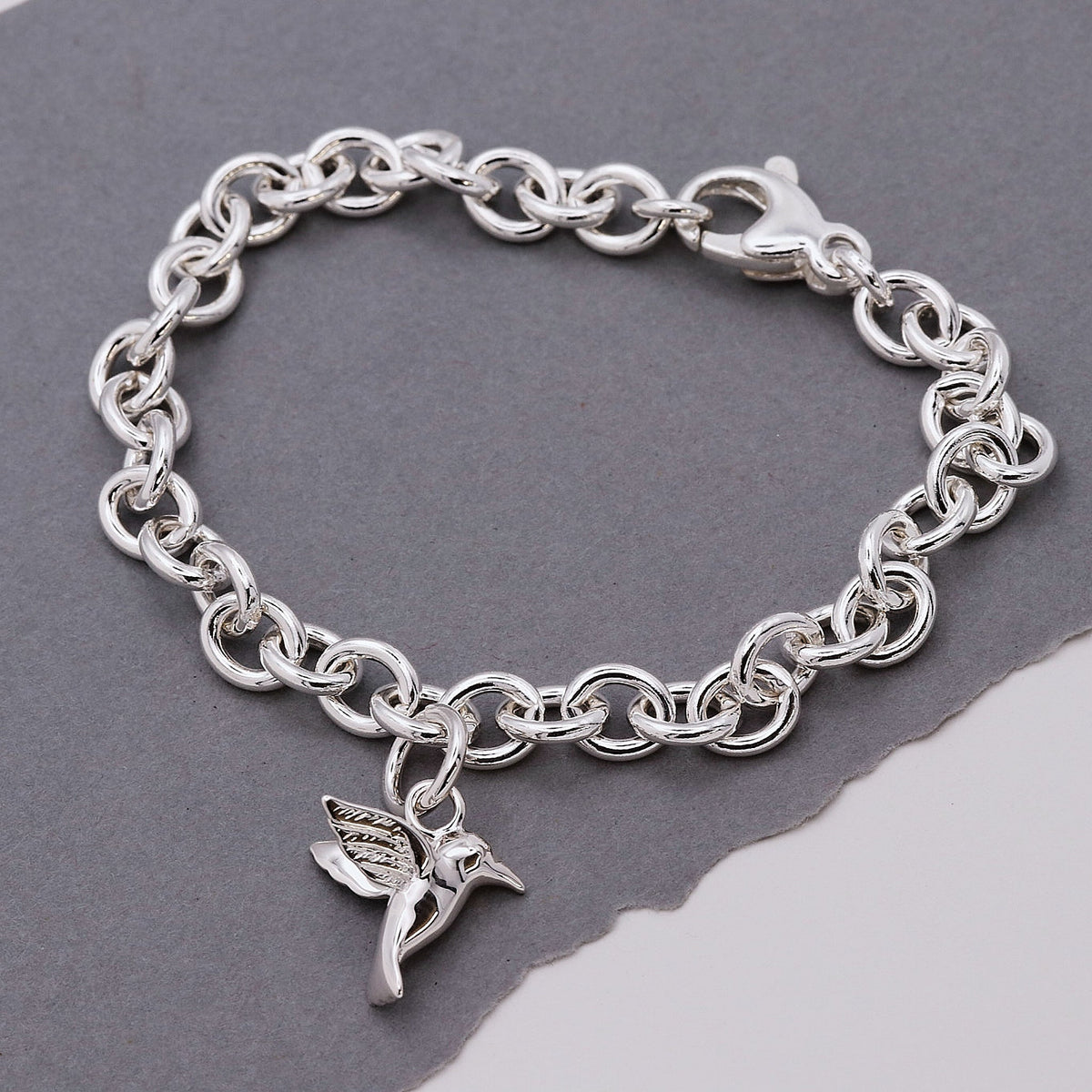 Hummingbird Silver Charm