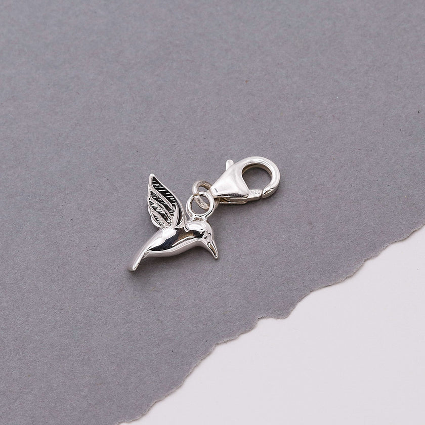 Hummingbird Silver Charm