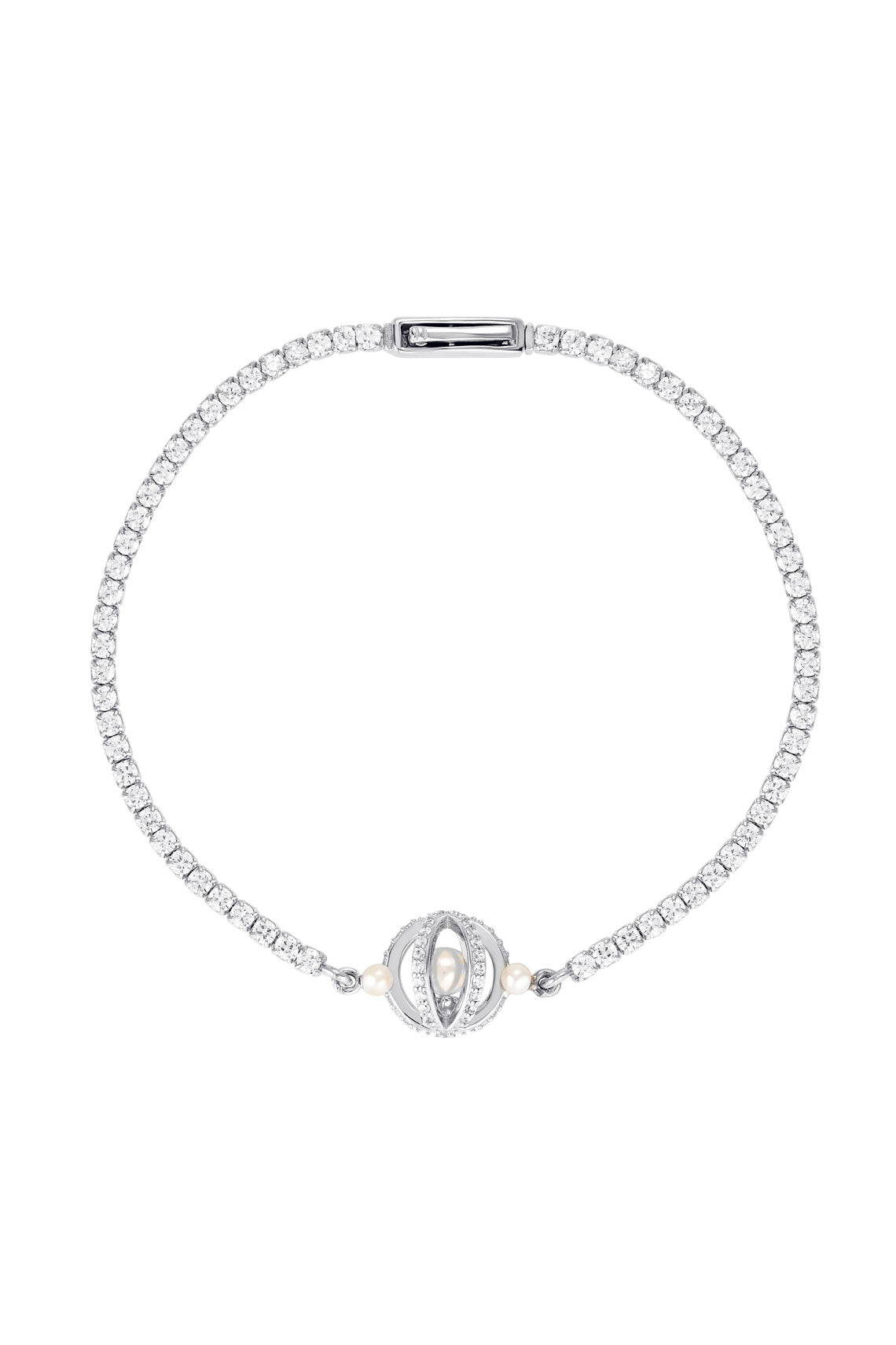 MAJESTY FRESHWATER PEARL BRACELET SILVER